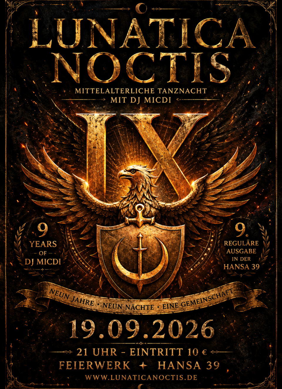 🌙⚔️ LUNATICA NOCTIS IX - Mittelalterliche Tanznacht mit DJ MicDi ⚔️🌙